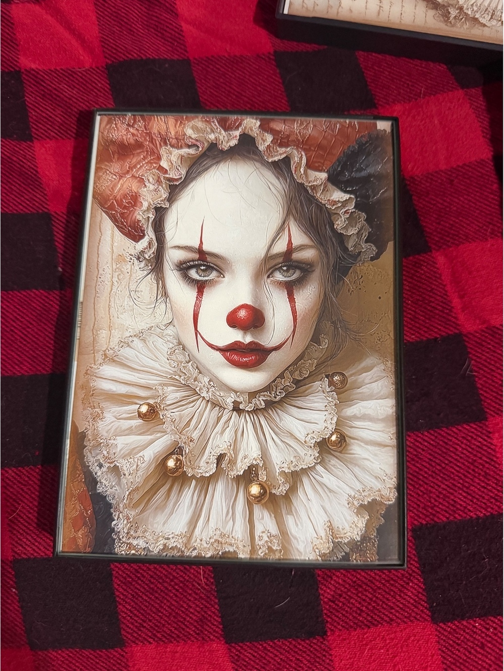Vintage Clown Portrait Art Print – Spooky,